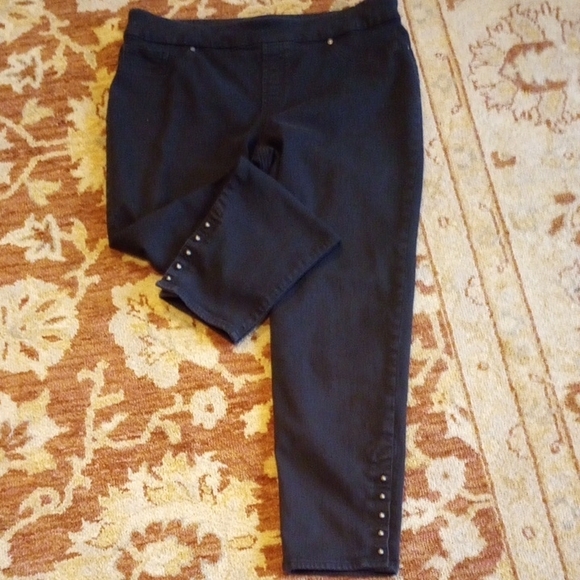 Chico's Denim - Chico's Black Studded Ankle Pants